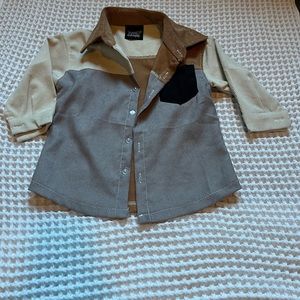 Colorblock gender neutral flannel